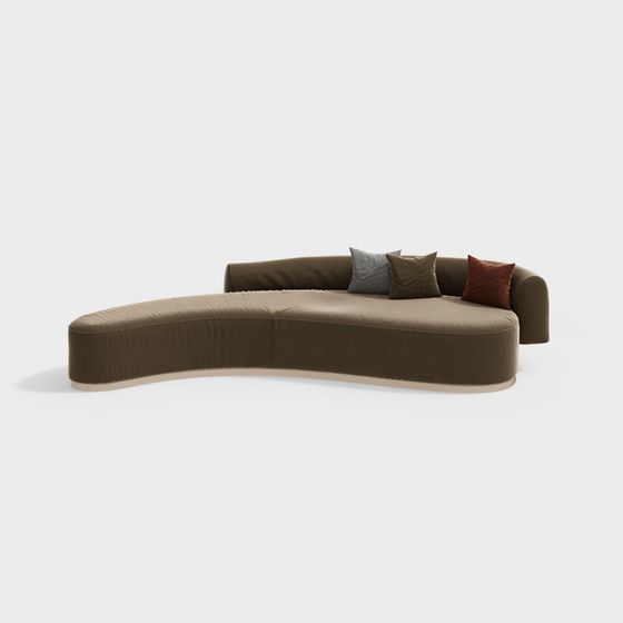 Curve Comfort 3D model Sofa for Modern Interiors