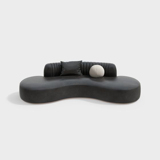 Sleek Streamlined Sofa 3D model