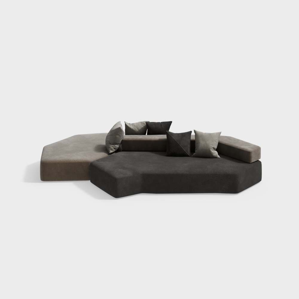 Special shape modular sofa
