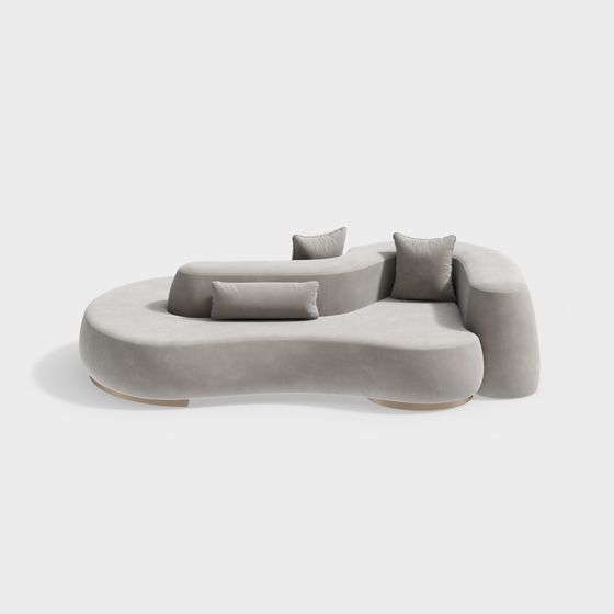 Futuristic Curved Sofa 3D model