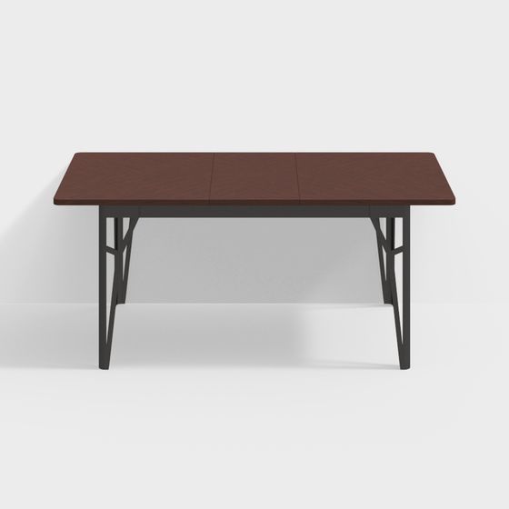 Mid-Century Extendable Table 3D model