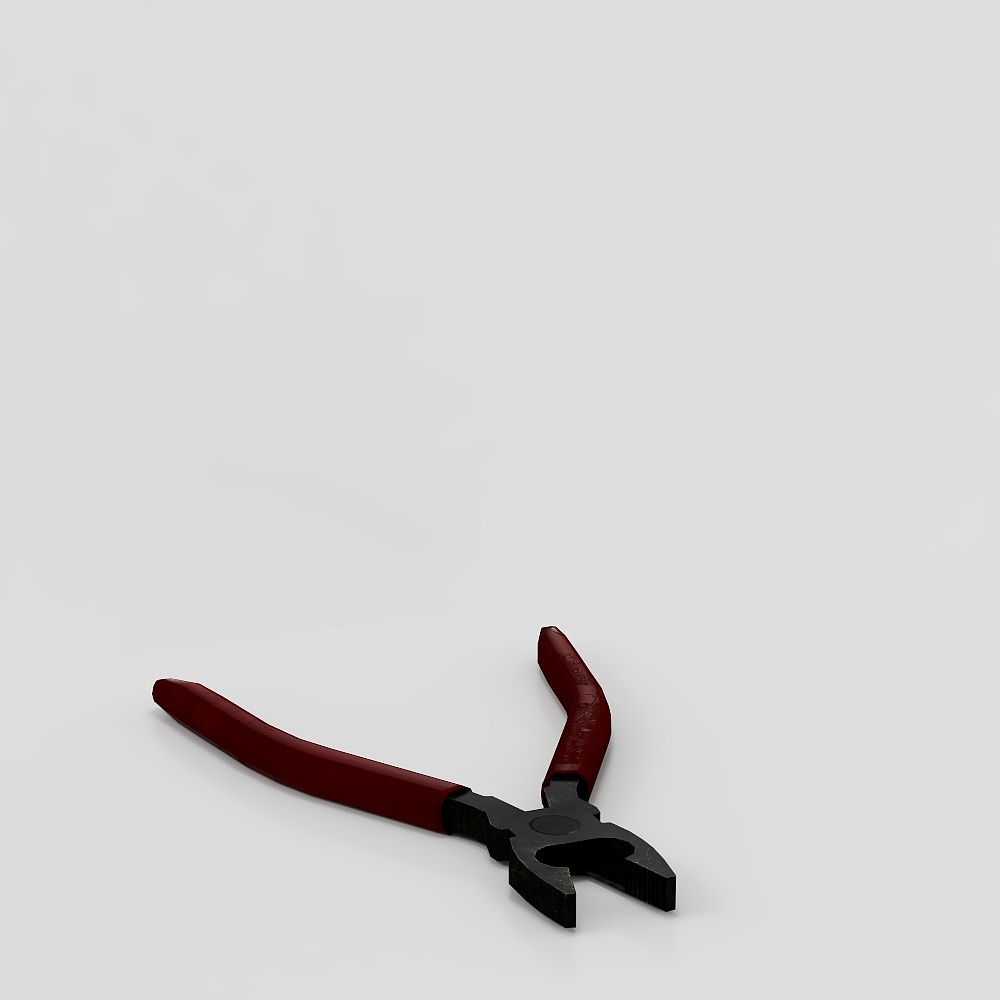 Low Poly 3D Model of a Tool Pliers