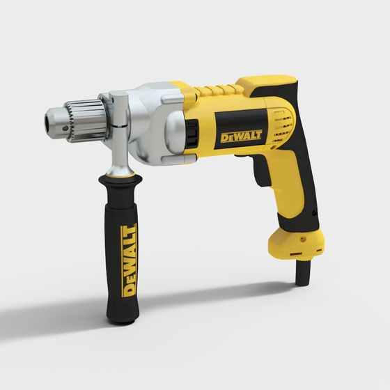 Realistic DeWalt Drill 3D model