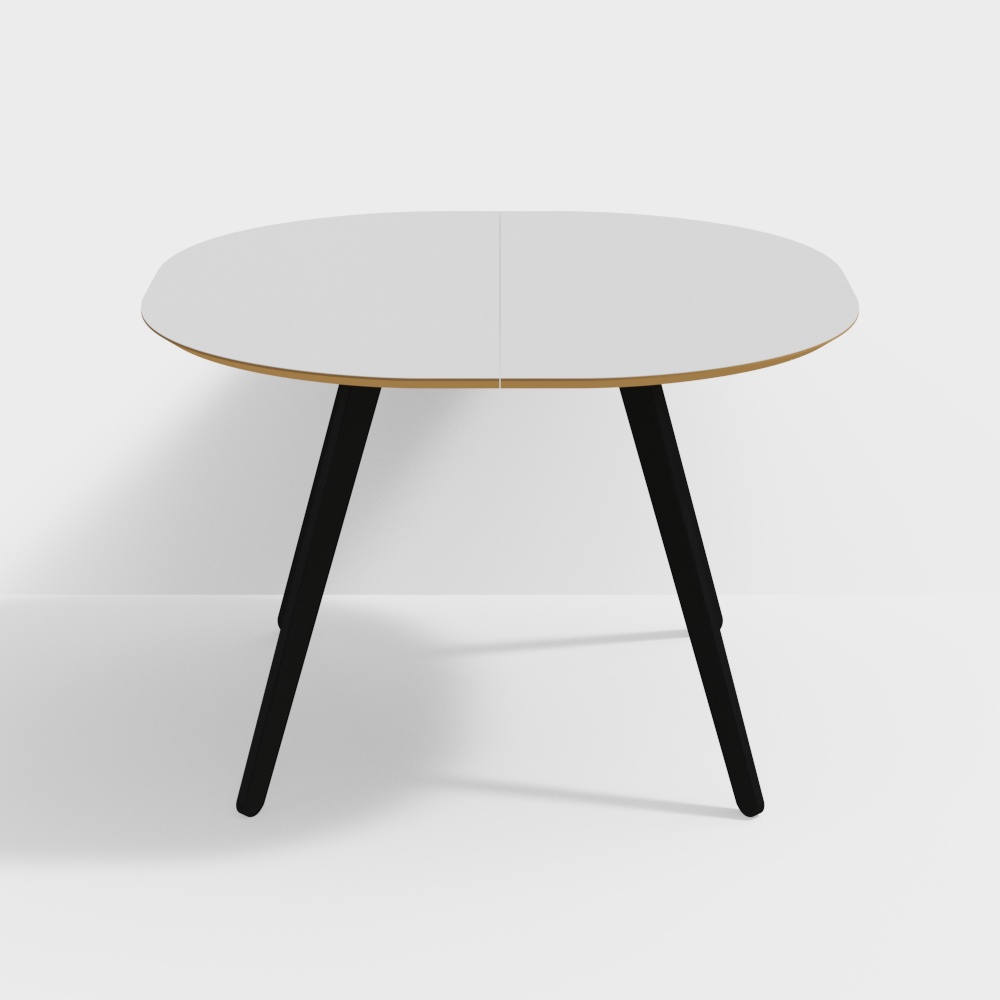 Modern Round Table 3D Model – Low-Poly Minimalist Design