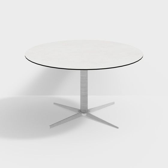 Stylish Low-Poly Round Table 3D Model