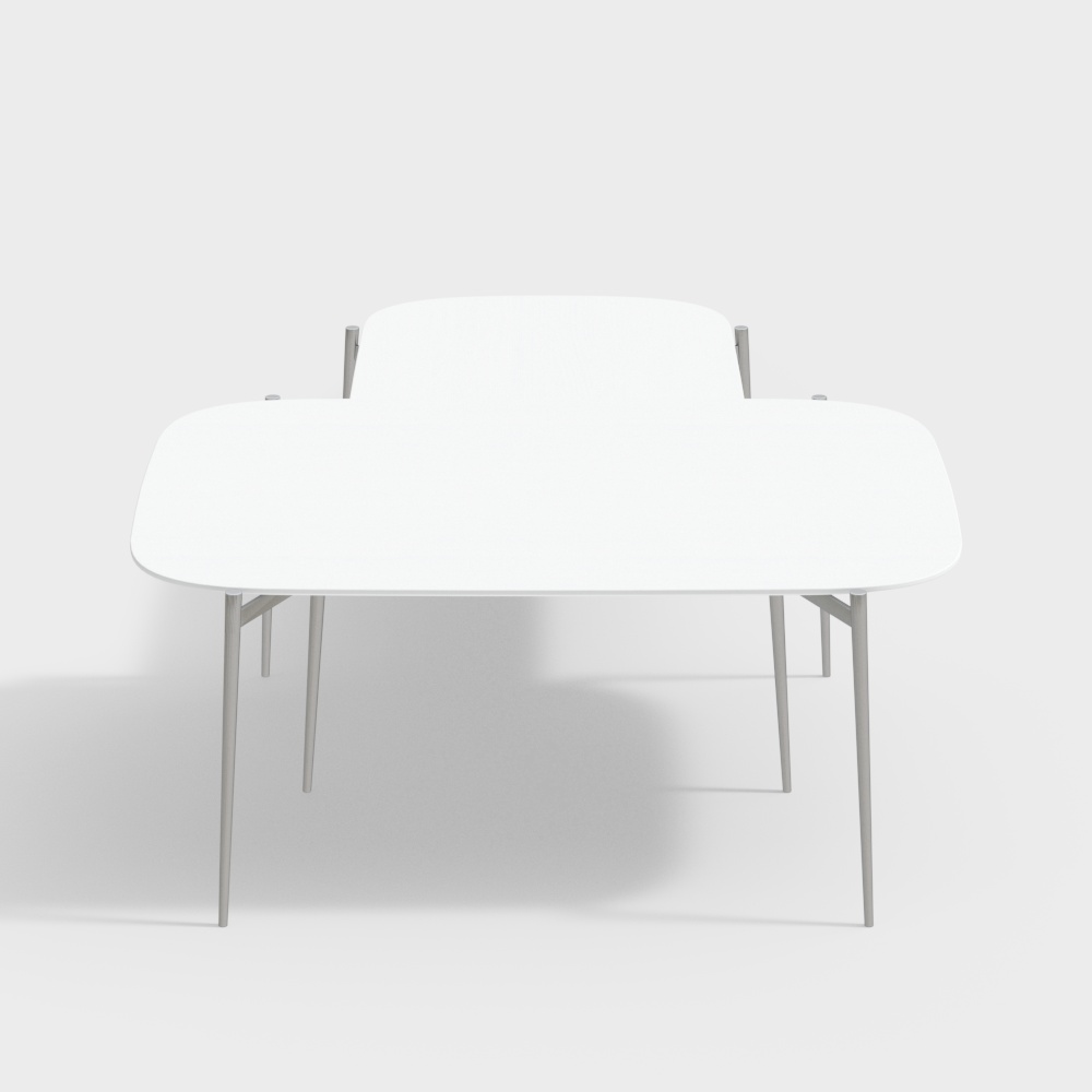 Streamlined Conference Table 3D Model – Minimalist Office Design