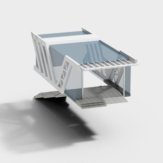 Stylish Geometric 3D Model for Modern Spaces