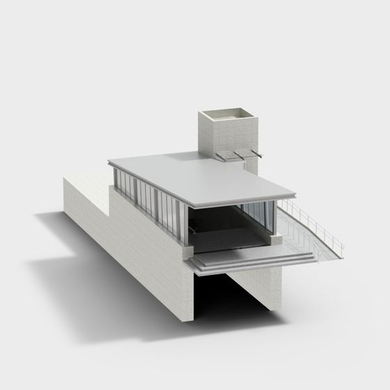 Modern Minimalist Urban Building 3D model