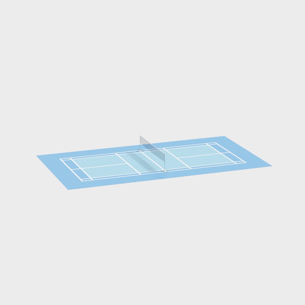 Vibrant Low-Poly Ping Pong Table 3D model