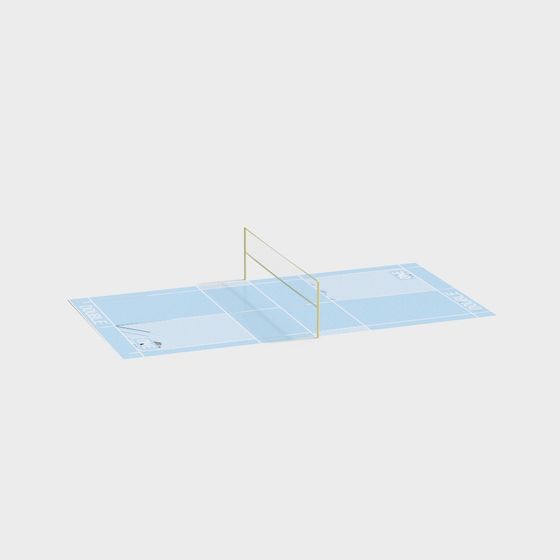 Low Poly Badminton Court 3D model
