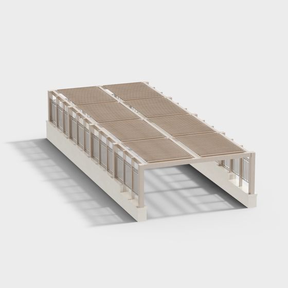 City Terrace Low-Poly 3D model