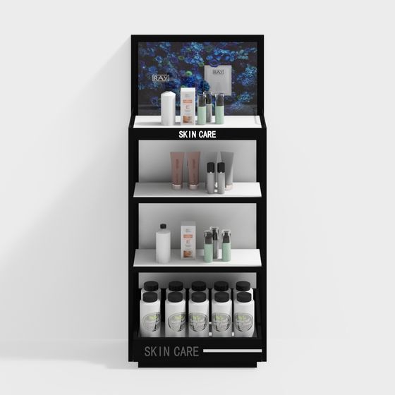 Skin Care Display Stand 3D model