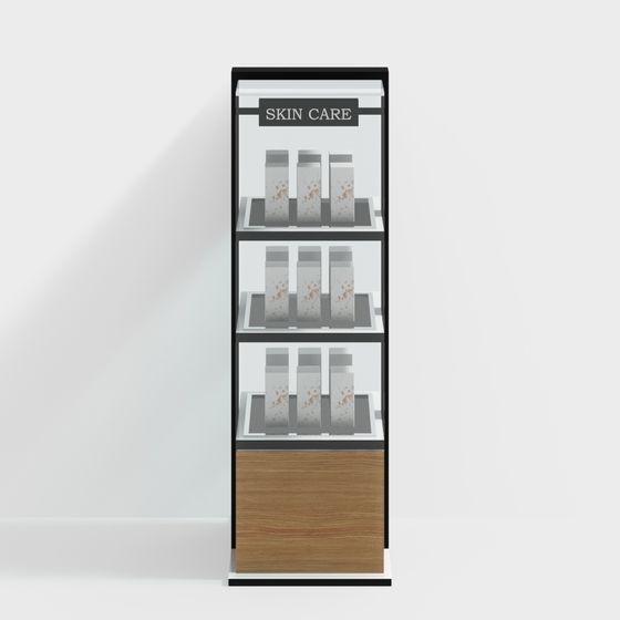 Elegant Skin Care Display Stand 3D model