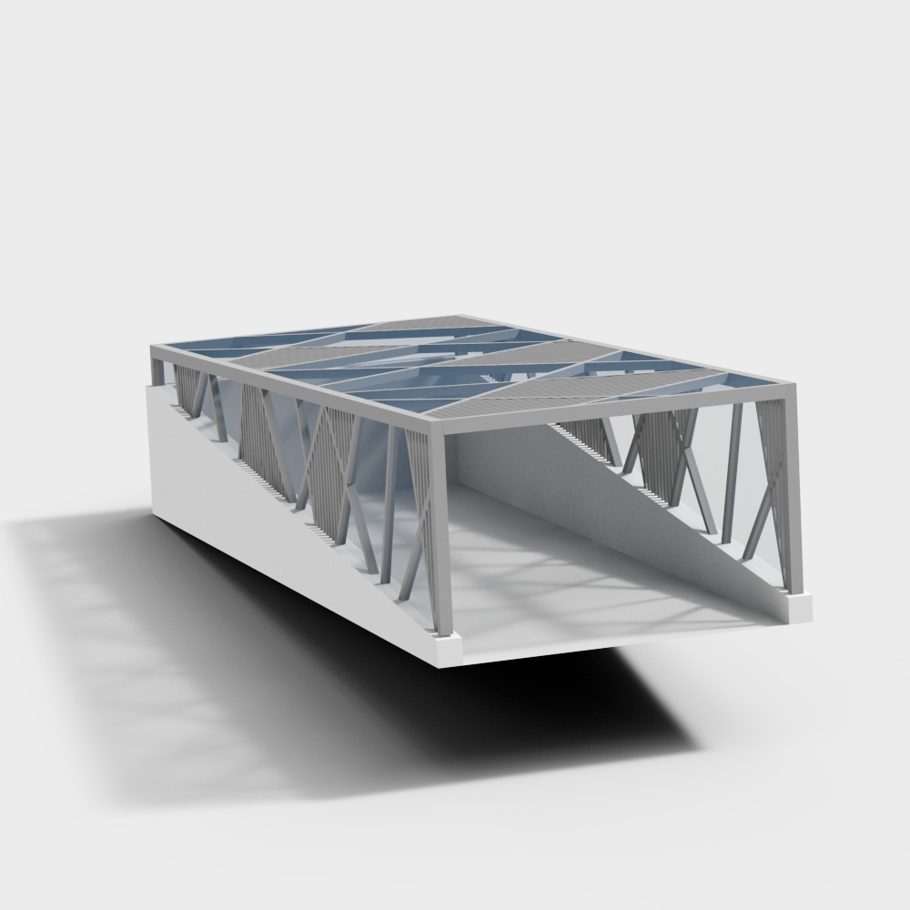 Low Polygon Architectural Structure 3D model