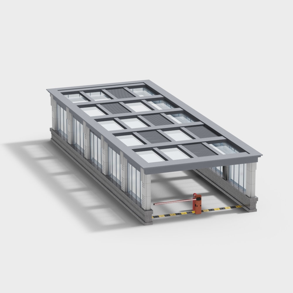 Futuristic City Light Building 3D model