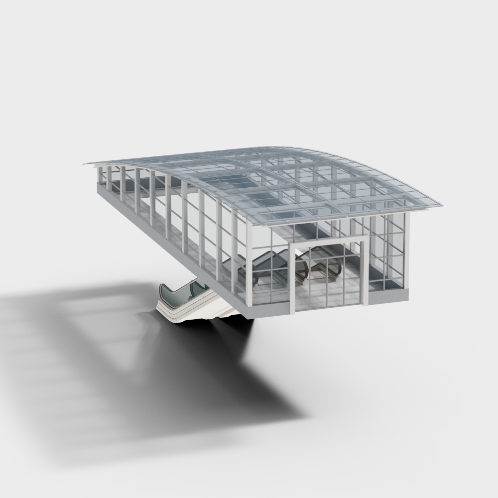 Scenic area modern underground passage entrance
