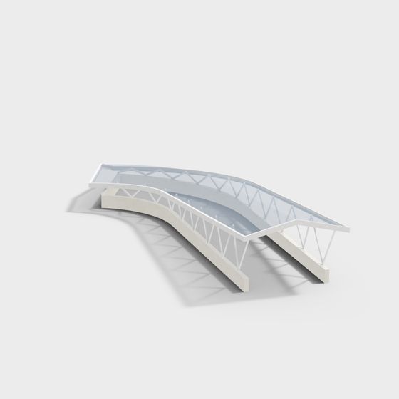 Curved Bridge 3D model