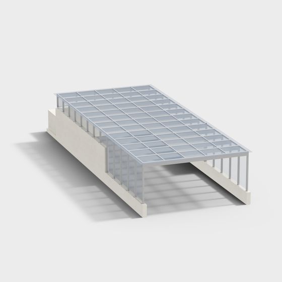 Stylish Low-Polygon Modern Building 3D model