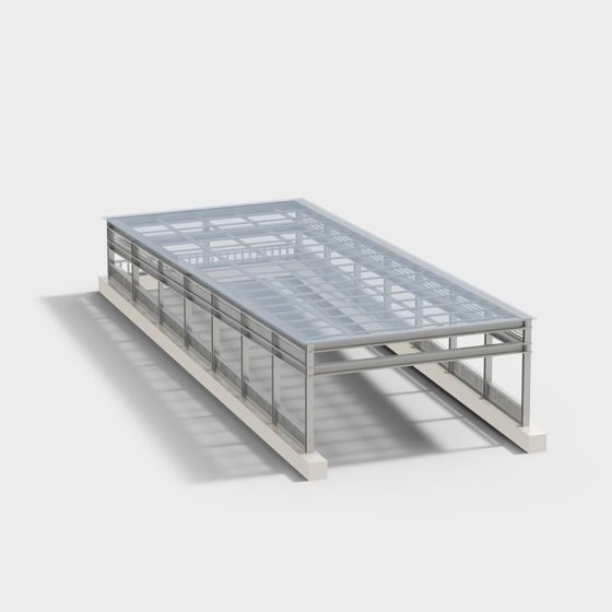 Unique Glass Greenhouse 3D model
