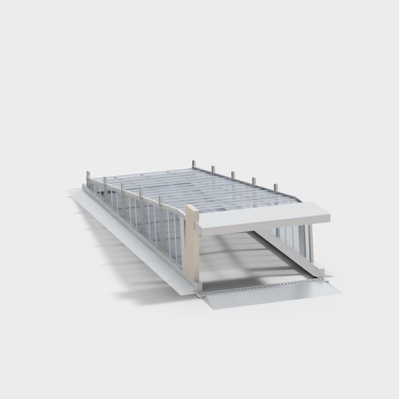 Transparent Glass Bridge 3D model