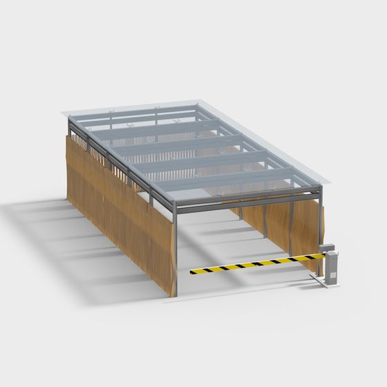 Stylish Urban Parking Lot 3D model