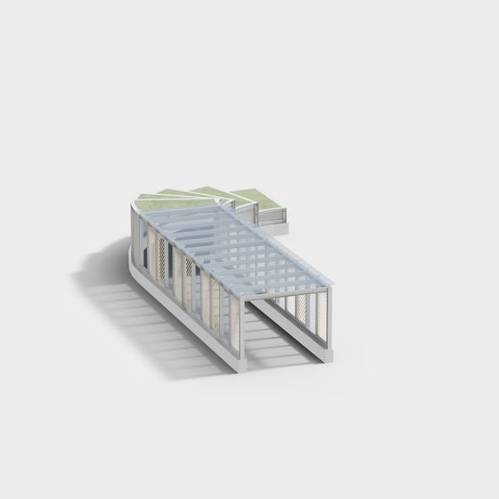 Stylish Low-Polygon 3D Building Model for Creative Projects