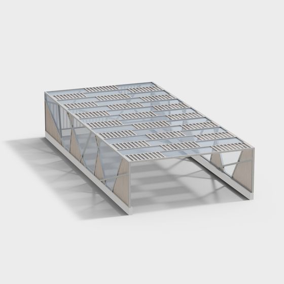 Low Poly Futuristic Building 3D model