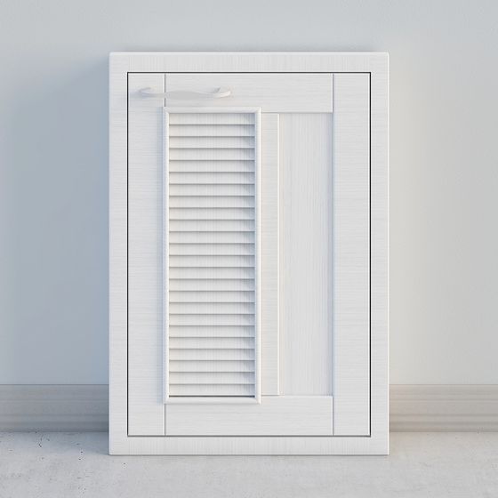 Elegant Louver Door 3D model for Creative Spaces