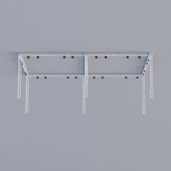 Industrial Display Rack 3D model