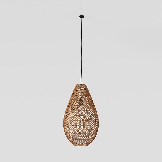 Nature-Inspired Low-Poly Pendant Light 3D model