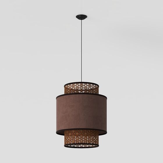 Chic Brown Chandelier 3D model for Stylish Interiors