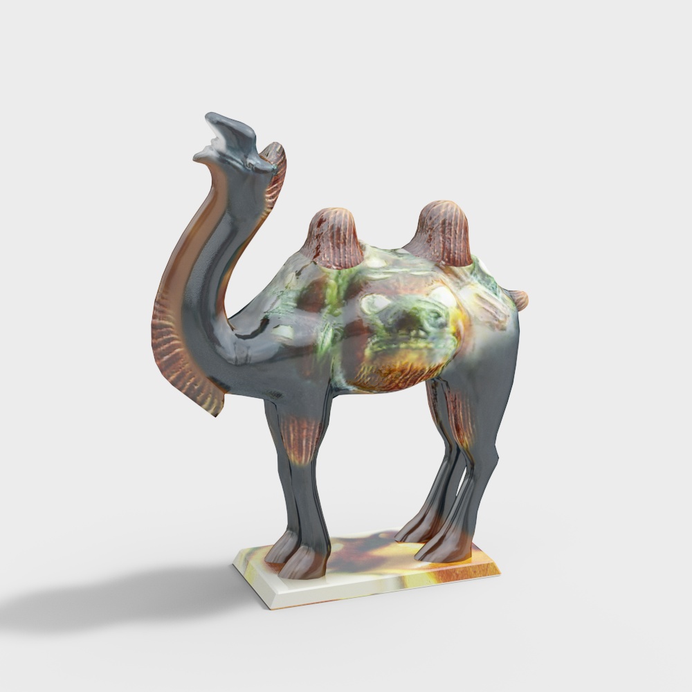 Realistic Low Poly Camel 3D Model