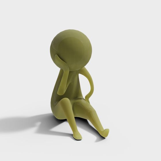 Thinking Figure 3D model
