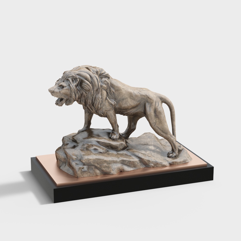 Realistic Lion 3D Model