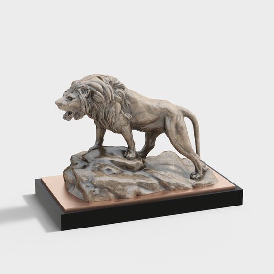 Majestic Lion 3D Model for Art and Design