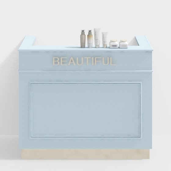 Elegant Bathroom Cabinet 3D Model