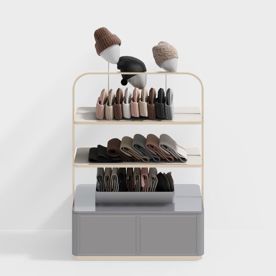 Contemporary Low-Poly Display Cabinet 3D model