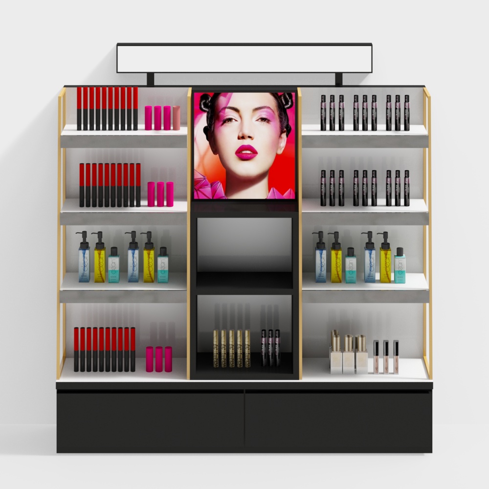 Modern Cosmetics Display Stand 3D model