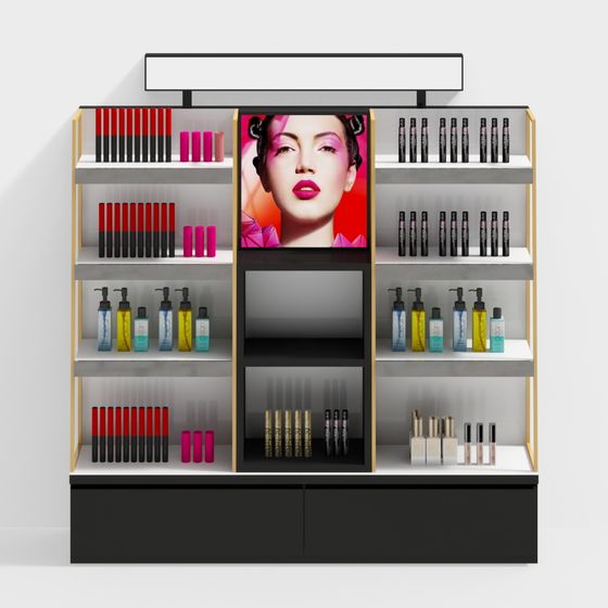 Modern Cosmetics Display Stand 3D model