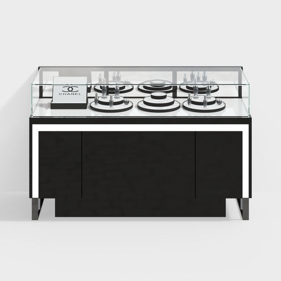 Elegant Display Cabinet 3D model for High-End Brands