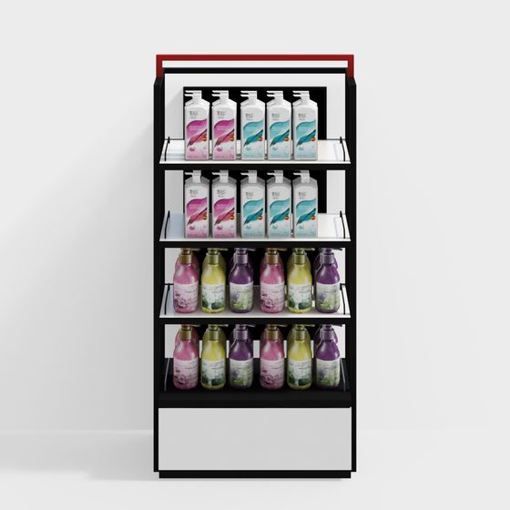 ชั้นวางสินค้าในร้านเครื่องสำอาง