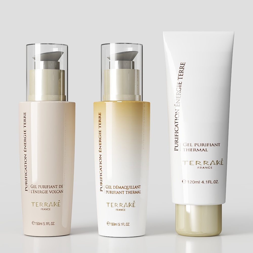 Terraké Skincare Bottles 3D model