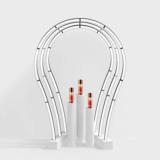 Futuristic Low-Polygon Arch 3D model