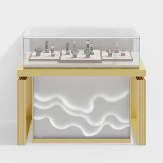 Elegant Display Cabinet 3D model
