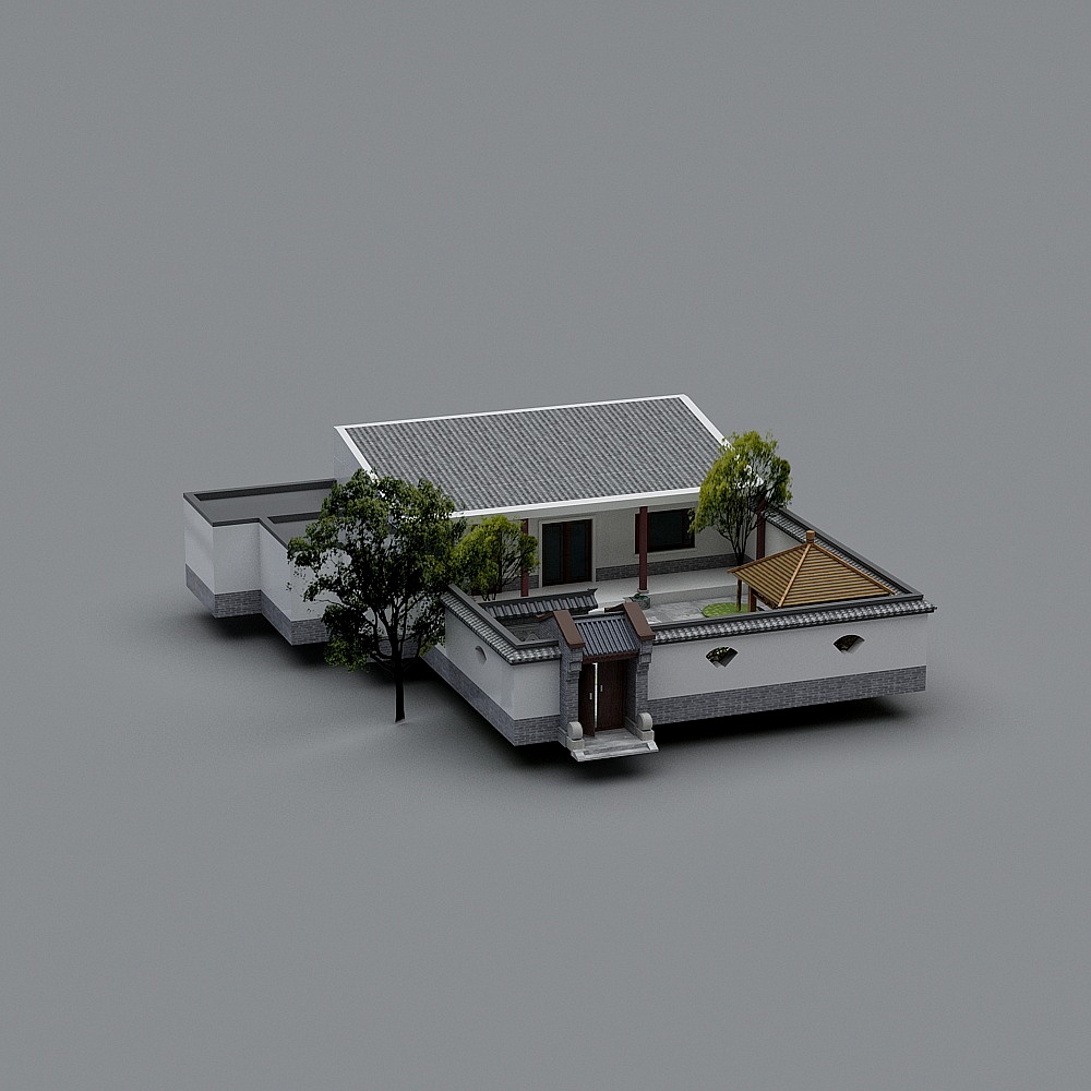 Outdoor Render Looks Empty? Try This Courtyard 3D Model