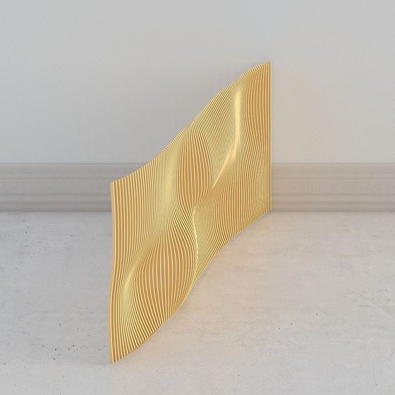 Flowing Surface 3D model - A Blend of Art and Simplicity