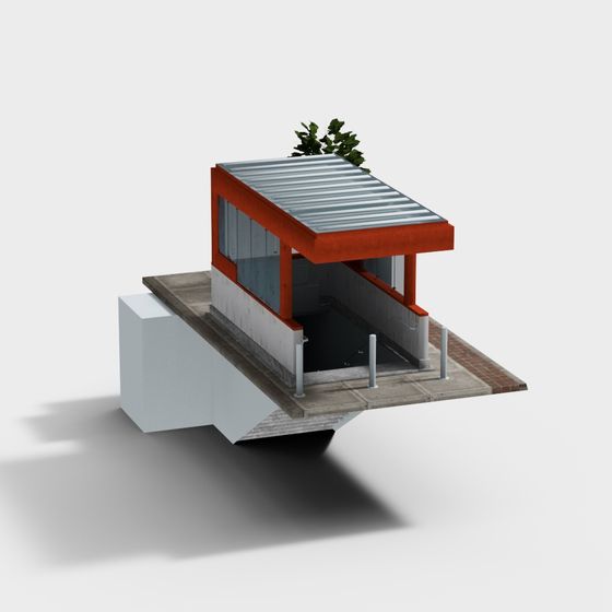 Floating Cottage 3D model for Modern Design