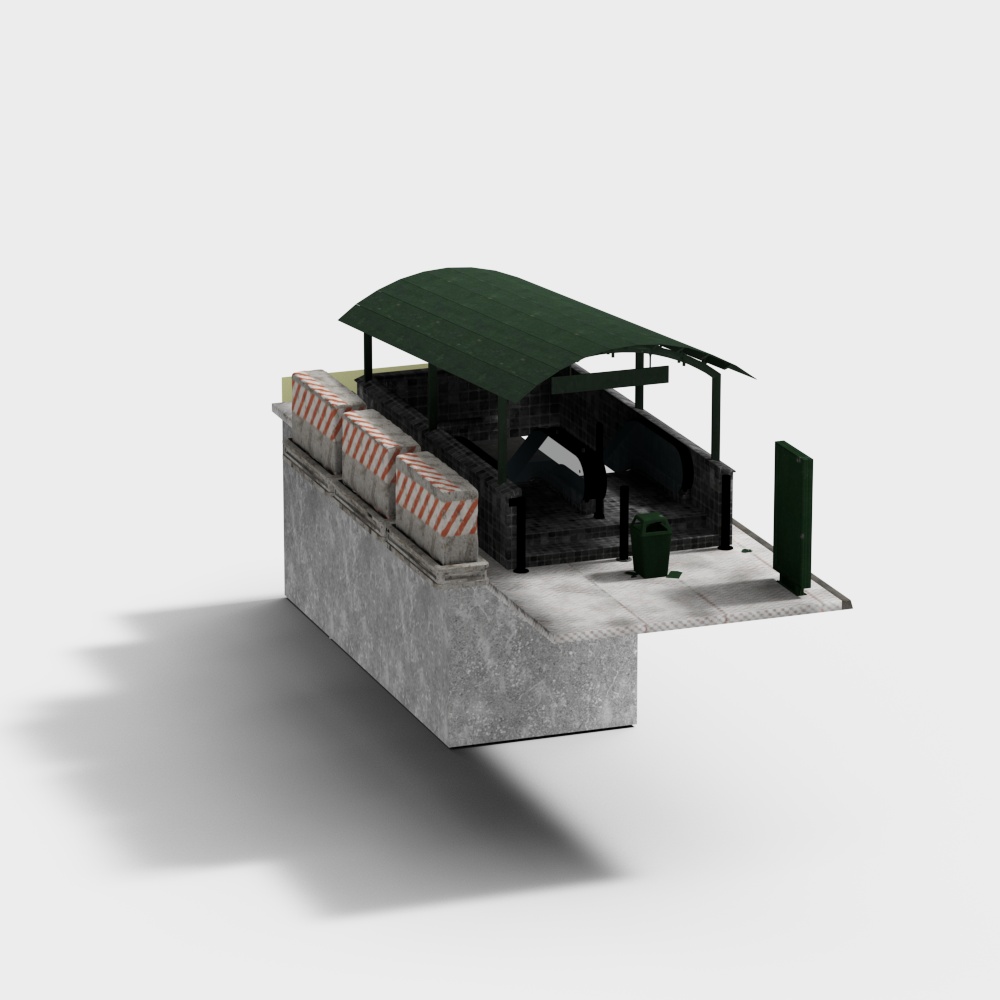 Residential area subway station