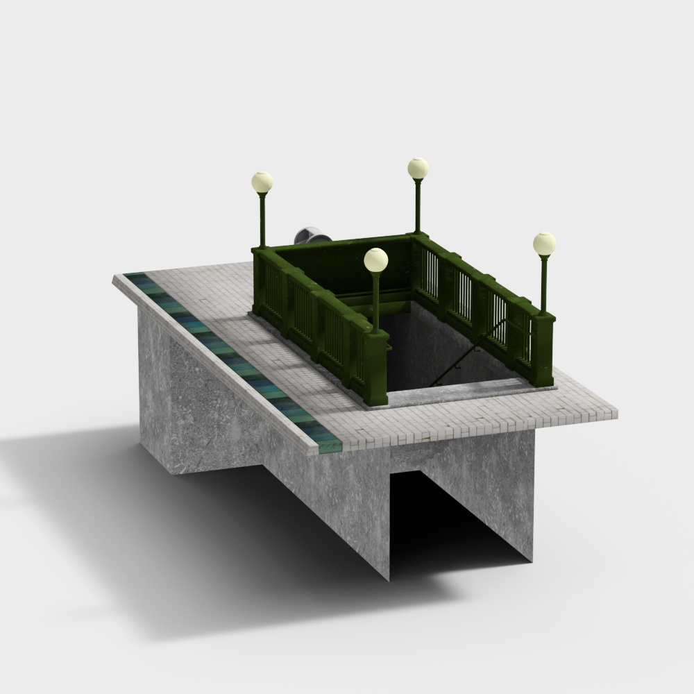 주거지역의 구식 지하철역