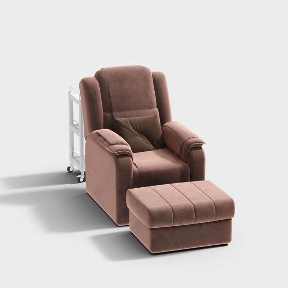 Elegant Low-Polygon Armchair 3D model